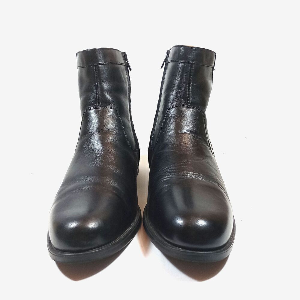 Florsheim Comfortech Men's Black Leather Side Zip Boots Size 13 EEE Wide Dress